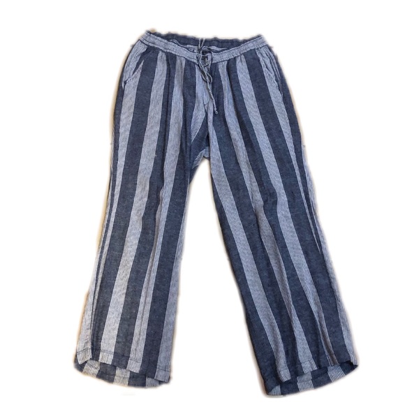 Vintage Pants - Adjustable Striped Blue Palazzos 💙💛